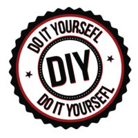 Do,It,Yourself,Label,Or,Sticker,On,White,Background,,Vector